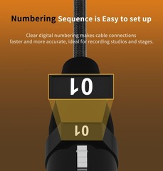 Jamesin 4 Channel XLR Cables 6 Feet Male to Female Snake Cable with Digital L…