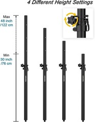 Speaker Pole Pair for Subwoofer – M20 Mount Height Adjust