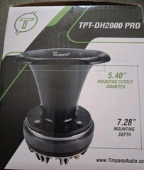 1x Timpano TPT-DH2000 PRO Titanium Driver with 2″ Aluminum Exit PRO Horn 450W