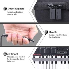 co2crea Hard Travel Case Replacement for Akai Professional MPK Mini MKII |