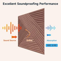 Acoustic Wall Panels 6 Pack, 72“x48” 3D 72 X 48 Inches #030 Medium Brown Oak