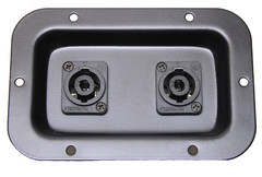 (2) Two Jack Plates w/ Neutrik NL4MP-ST Dual SpeakON w/ 4 Pole Screw Terminals