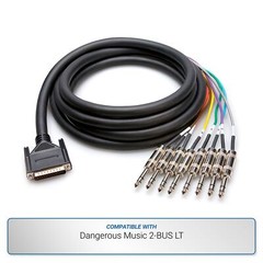 Hosa 15-foot 8-Channel DB25 toTRS Analog Snake for Dangerous Music 2-BUS LT