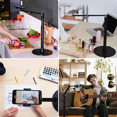 phone tablet ipad stand for live streaming broadcasting desk top stand