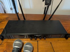 Phenyx Pro 4-Channel Wireless Microphone System w/Auto PTU-7000-2H2B, Black