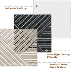 3D Peel and Stick Acoustic Panels – 8 Pack Wood Pattern Soundproof Wall Decor