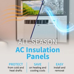 Surround Insulation Side Panels White for Window AC Unit Indoor Air Condition…