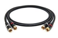 1 to 25’FT Mogami 2534 Neutrik Gold RCA to RCA male Stereo Star Quad PAIR Cable