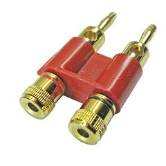 NEW 10 PACK lot quality RED dual Banana post speaker cable wire plug connector