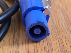 5ft 18AWG VW-1 Powercon to Male Edison Power Blue QCord Connector Cable 20A