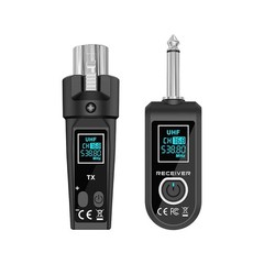 UHF Wireless Microphone Converter XLR Transmitter Receiver for Mic Mixer Guitar