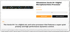 Wheatstone Vorsis M-1 AES Digital 96KHz Voice Processor Preamp Compressor M1