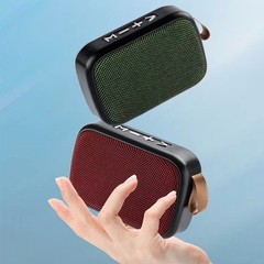 Sleek Black and Grey Wireless Speaker with HIFI Sound and TF Card Support