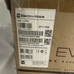 Electro-Voice EVID 4.2TW Surface Mount Wired Speakers Pair White 30W 8 Ohm