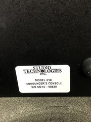 Studio Technologies M210 Model 210 Announcer’s Console And Case And Extras
