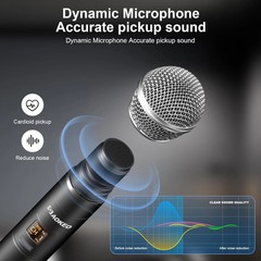 Aokeo Wireless Microphone for Mic Input, UHF Metal Dynamic Handheld Multipurpose