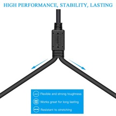 1/4″ (6.35mm) TS Male Mono to Dual RCA Male Mono Splitter Y Cable Insert Cable