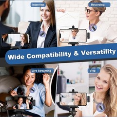 Wireless Microphone Mini Mic for iPhone/Android Phone Lavalier Mic