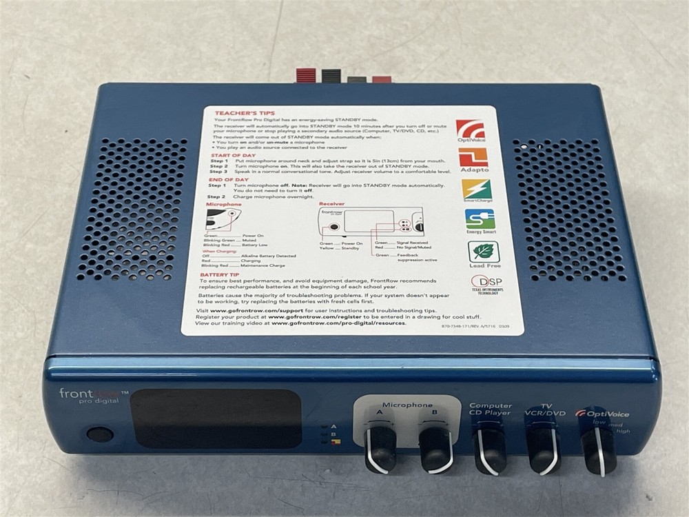 FRONTROW PRO DIGITAL 940R CLASSROOM AMPLIFIER RECEIVER-MULTIPLE
