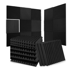 52 Pack Acoustic Panels 1 X 12 x 12 Inches Sound Proof Foam panels for