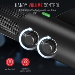 XLR/USB Podcast Dynamic Microphone for Streaming, Studio XLR Microphone, PC