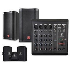 Harbinger M200-BT Portable PA with Bluetooth and Custom Carry Bags 10″ Mains