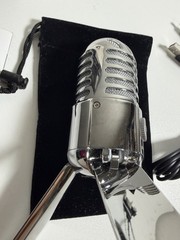 Samson Meteor Mic USB Studio Condenser Microphone Chrome w/ Box Cable Podcasting