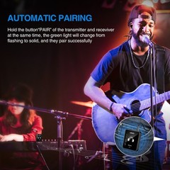 M-VAVE 2.4G Wireless System Earphone Monitor Rechargeable Transmitter Receiver