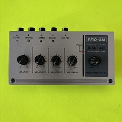 PRO-AM PM-40 Micro Audio Mixer 4 Channel US Seller Untested – 9