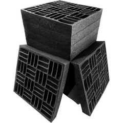 Foroomaco Grid Style Acoustic Panels – 12 Pack (Black)