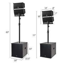 Proreck Club 6000 15“ 6000W Stereo PA Speaker System for party