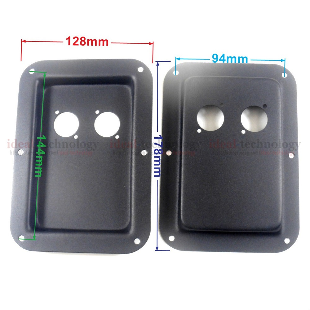 2 Pcs Large Blank Metal Speaker Jack Plates Dual SpeakOn NL8MPR, NL4MPR For JBL