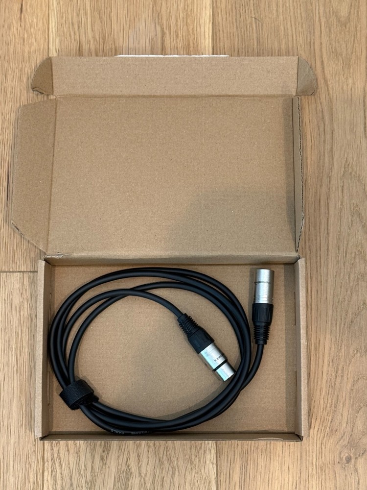 Amazon Basics XLR Male to Female Microphone Cable – 6 Feet, Black