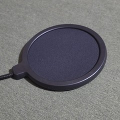 Black Microphone Pop Filter Windscreen w/ Gooseneck Clamp Mount Metal/Plastic