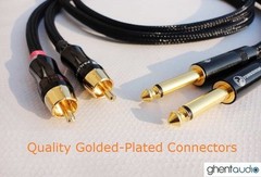 C02 (1.5m 5ft) — 6.35mm (1/4″) TS Mono(M) to RCA/Phono(M) 4N-OFC Audio Cables