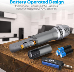 Dual UHF Wireless Microphone System – Professional Handheld Dynamic Cordless Mic