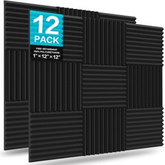 High-Density Black Acoustic Foam Panels – Fire-Resistant & Noise Absorbing