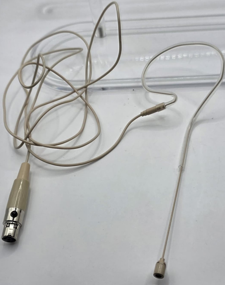 Beige Headset Lavalier Microphone XLR 3 Pin Wired Boom Mic Cable L5