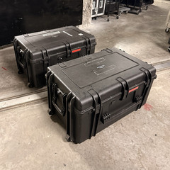 Black Hard Plastic Equipment Case w/ Wheels, Carry Handle & Foam each $500.-