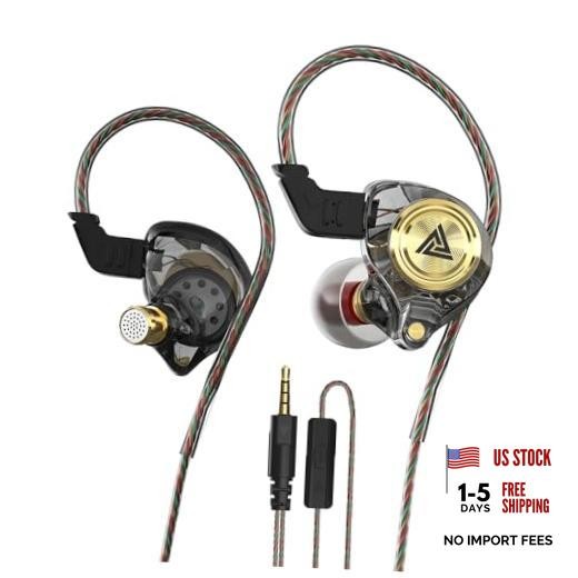 Wired Gaming Earbuds, Ak3file in Ear Monitors, Deep Bass Sound Wired Black