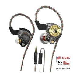 Wired Gaming Earbuds, Ak3file in Ear Monitors, Deep Bass Sound Wired Black