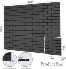 12Pack Acoustic Panels, Self-Adhesive 3D Brick Pattern Sound Proof Panels for…