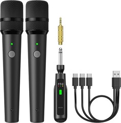 2.4G Dual Cordless Microphones with USB Receiver – Karaoke & Home Entertainment