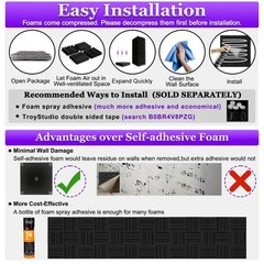 52 Pack Thick Acoustic Foam Panels 12x12x2 Inch Sound Absorbing Padding Tiles