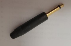 Neutrik Gold NP2X-B 1/4“ Inch Instrument Jack Plug. Black , Mono Connector (2)