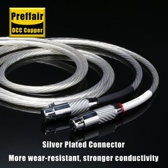 HiFi OCC Silver Plated Audio RCA To XLR Interconnect Cable Balanced Signal Wires