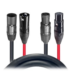 Prox 10 ft Dual PowerCon to Dual 5pin DMX Jumper Cable