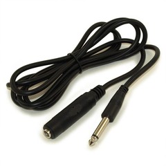 3ft 1/4inchinch MONO (TS) EXTENSION Cable Male/Female 28AWG Nickel Plated