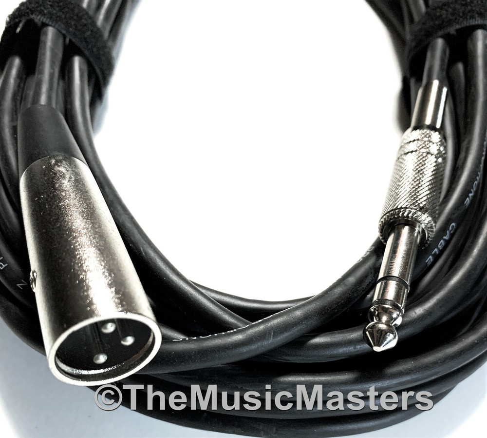 12ft 1/4″ to XLR (M) Instrument Guitar Keyboard Amp Mixer Audio Cable Cord Wire
