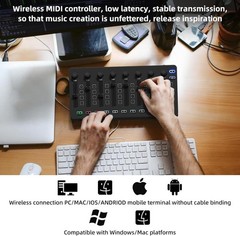 Wireless Midi Controller Mixer, Bluetooth Semi Weighted Professional dynamic …